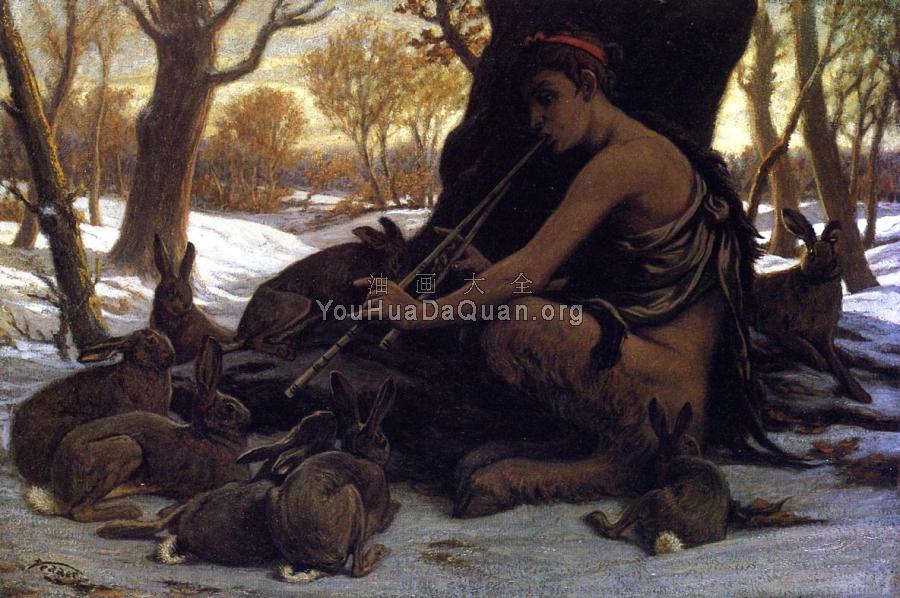 Marsyas Enchanting the Hares - 伊莱修·韦德